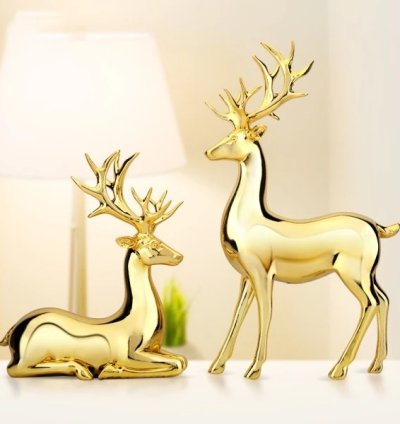 Golden Deer Set Of 2