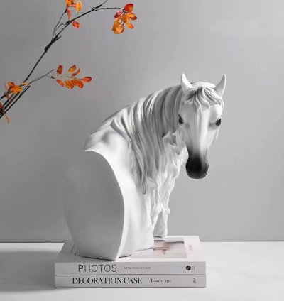 White Horse Head Decorative piece