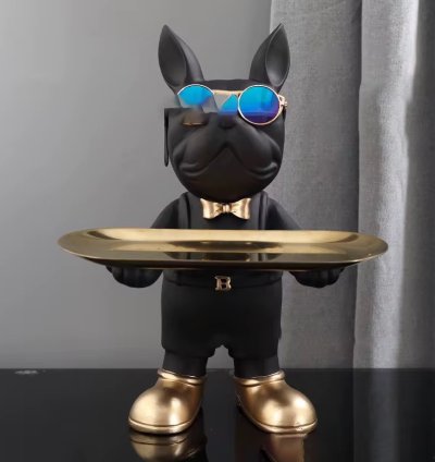 Decorative Dog with Serving Tray