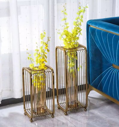 طقم فازات ذهبي قطعتين