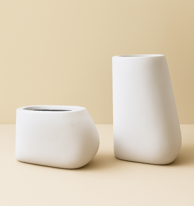 Elegant fiberglass planter