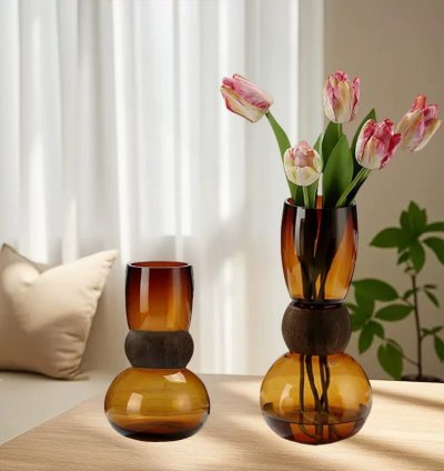 Ombre Glass Vase Set of 2