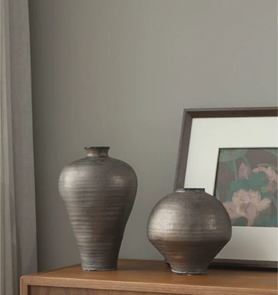 Vase with Metallic Finish