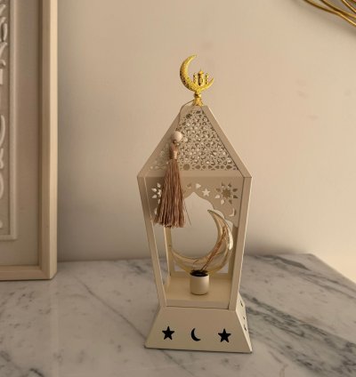 Metal Lantern with Ramadan motifs