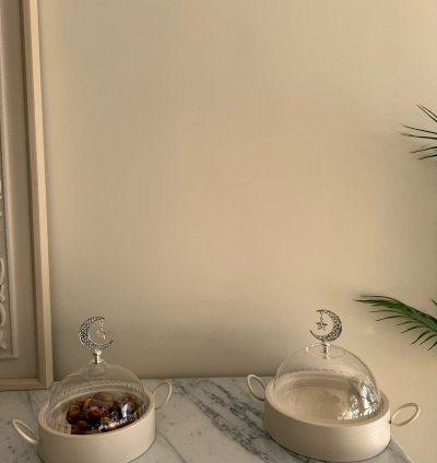 Ramadan Serving Dish with Clear Lid
