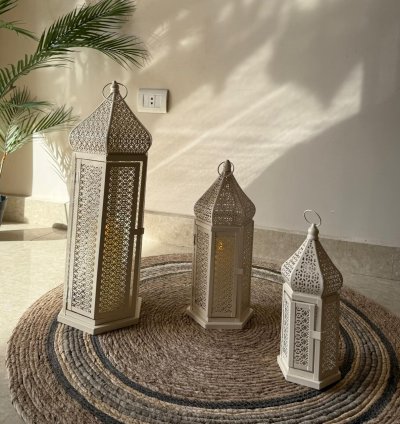 طقم فوانيس معدنية 3 قطع