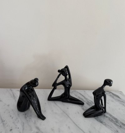 Modern Meditation Figurines Set of 3