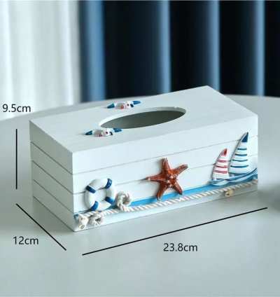 Coastal Wooden Tissue Box