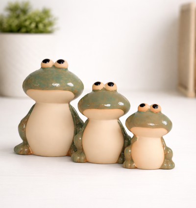 طقم تماثيل ضفادع 3 قطع