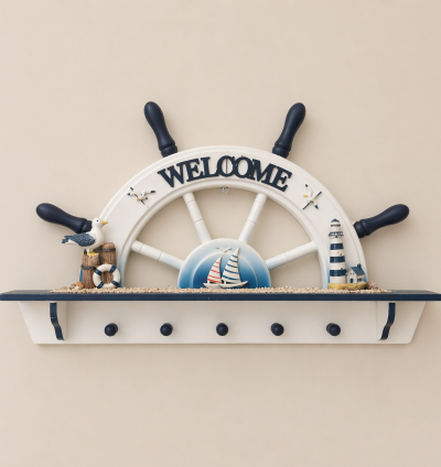 Nautical Welcome Wall Hooks