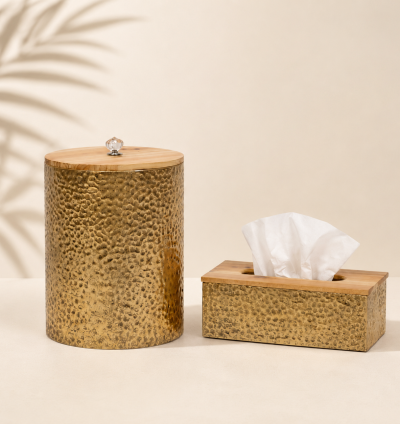 SET Of Tissue Box And Basket