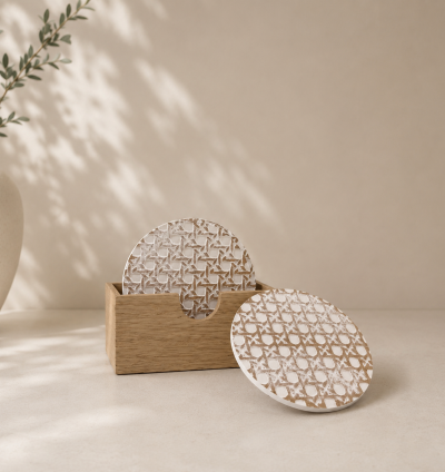 Round Coaster Holder Set