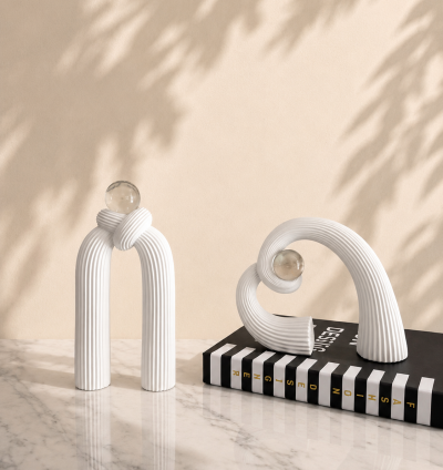 Set Modern Arc Sculptures