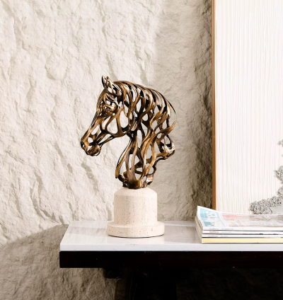 Abstract Horse Head Sculpture