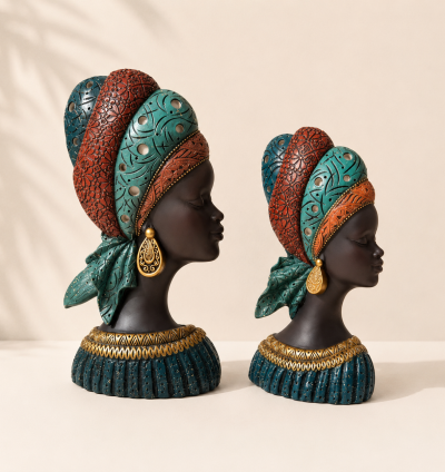 African Lady Decorative Bust