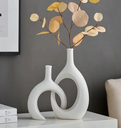 White Loop Vase