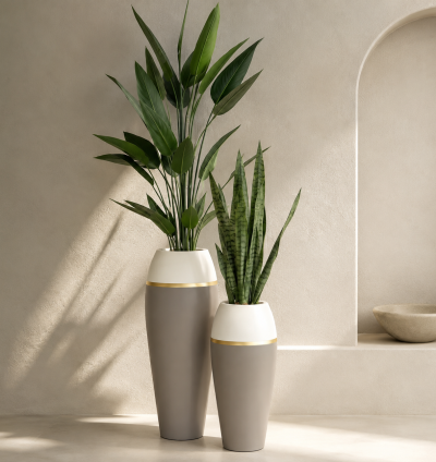 Candle Fiberglass Planter