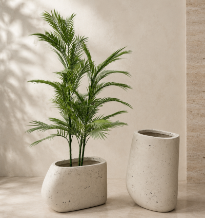 Tilt Poly Stone Planter