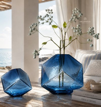 Set Geometric Glass Vases